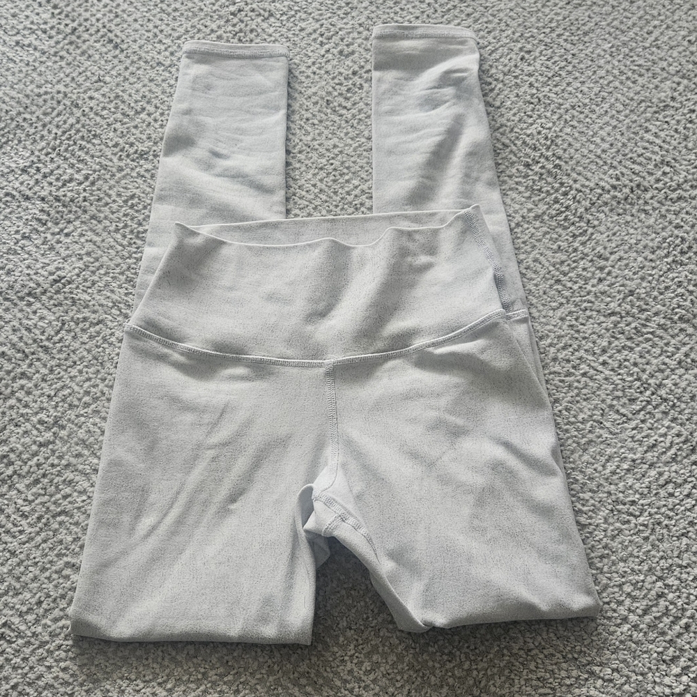 OLD - ALO White Grey Leggings Athleisure Yoga Small - Picture 2 of 5